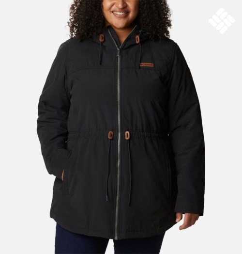 Women's Columbia Chatfield Hill Jackets Black | Plus Size CA-J4C3L